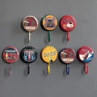 Cafe Wall Hooks Decorative Bar Decoration Hook Retro Beer Bottle Iron Hanging Coat Hanger Cute Home Decor Bar Accessories 1