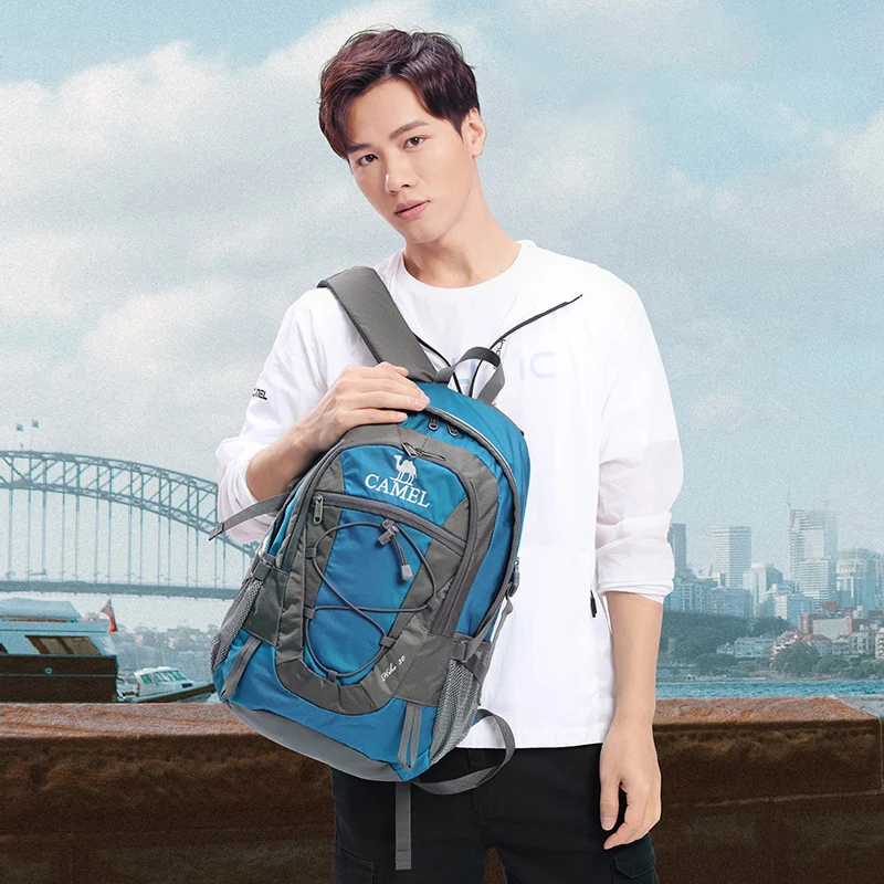 GOLDEN 카멜 남녀공용 방수 배낭, 야외 등산 가방, 캠핑 스포츠 하이킹 배낭, 대용량, 30L