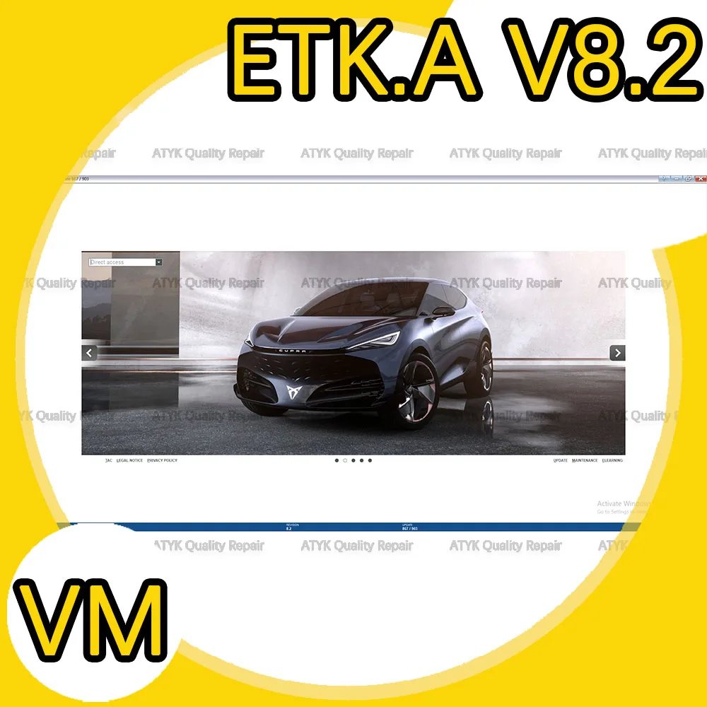 

ETK-A 8.2 VM Auto Repair Software etk.a V8.2 car tools ET-KA 8.2 for A-udi for V-W Group Vehicles Electronic Parts Catalog NEW