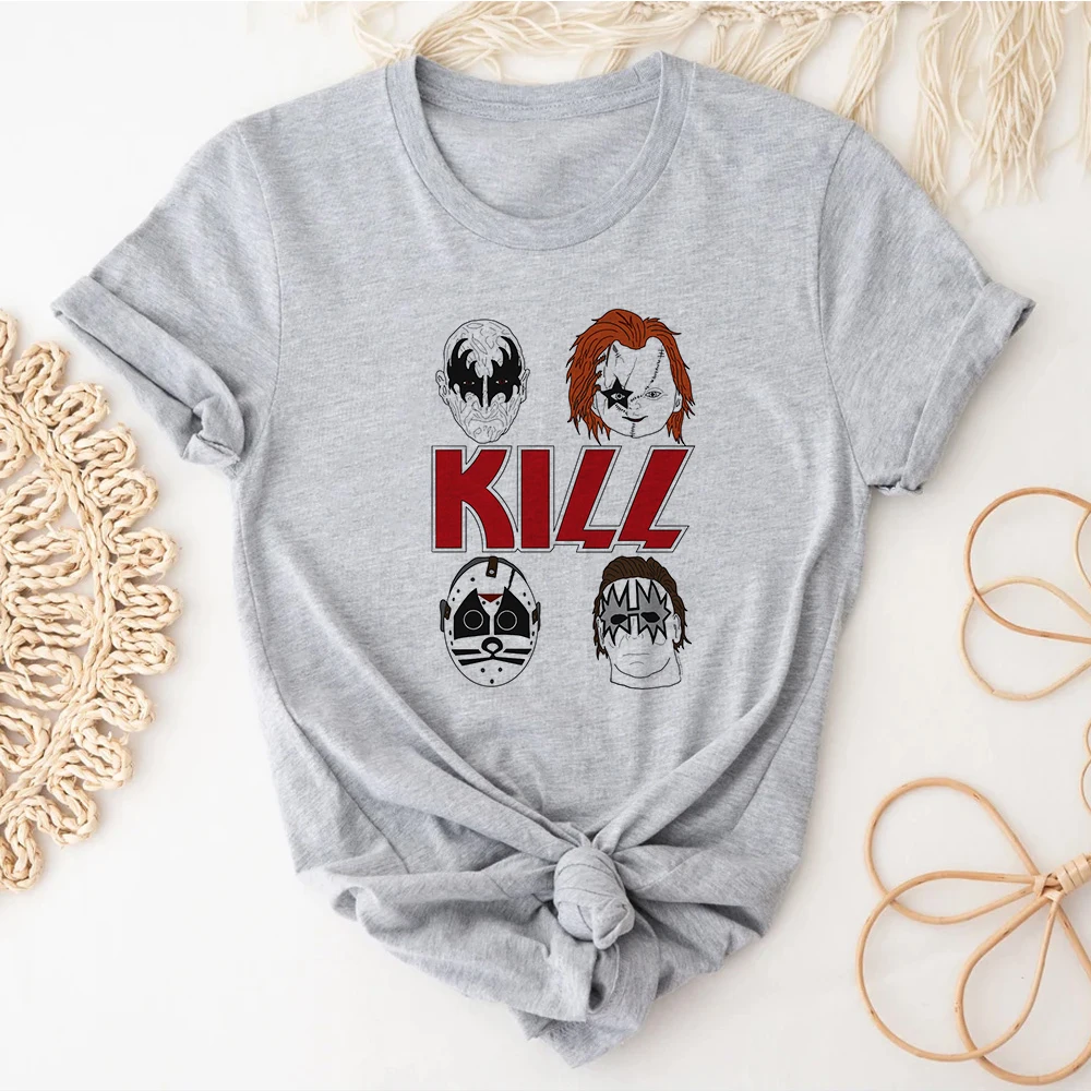 

Женская футболка с рисунком сатаны, страха на Хэллоуин