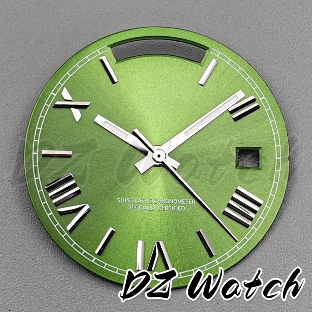 Sunberts 29MM Roman Edge Watch Dial with Dual Date Calendar and Hands for Automatic Movement Watches