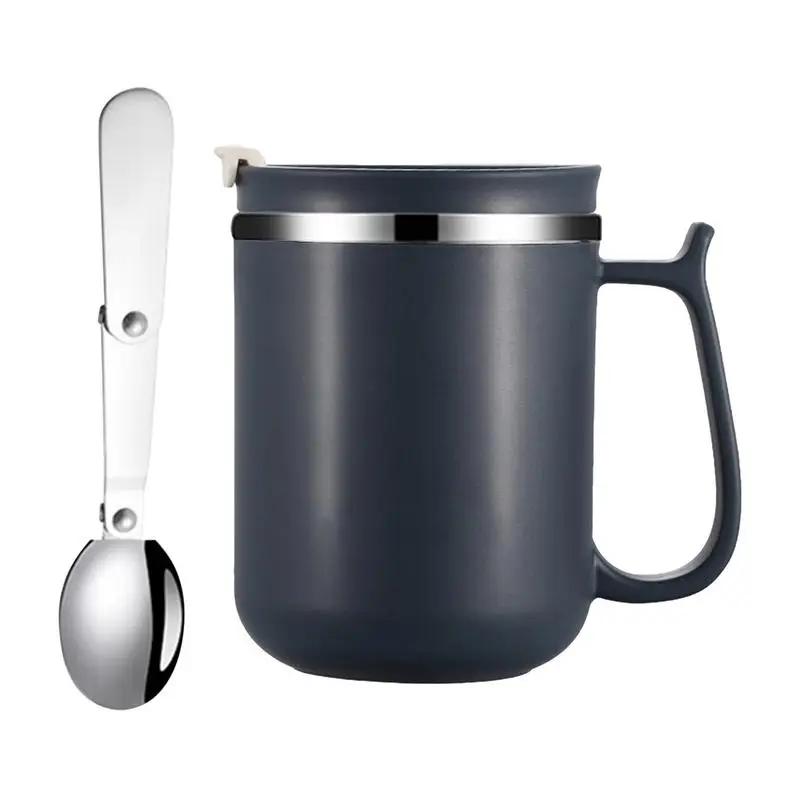 

Stainless Steel Insulated Mug With Handle 500ml Insulated Cup With Handle Travel Coffee Mug For Hot Beverages Indoor & Outdoor