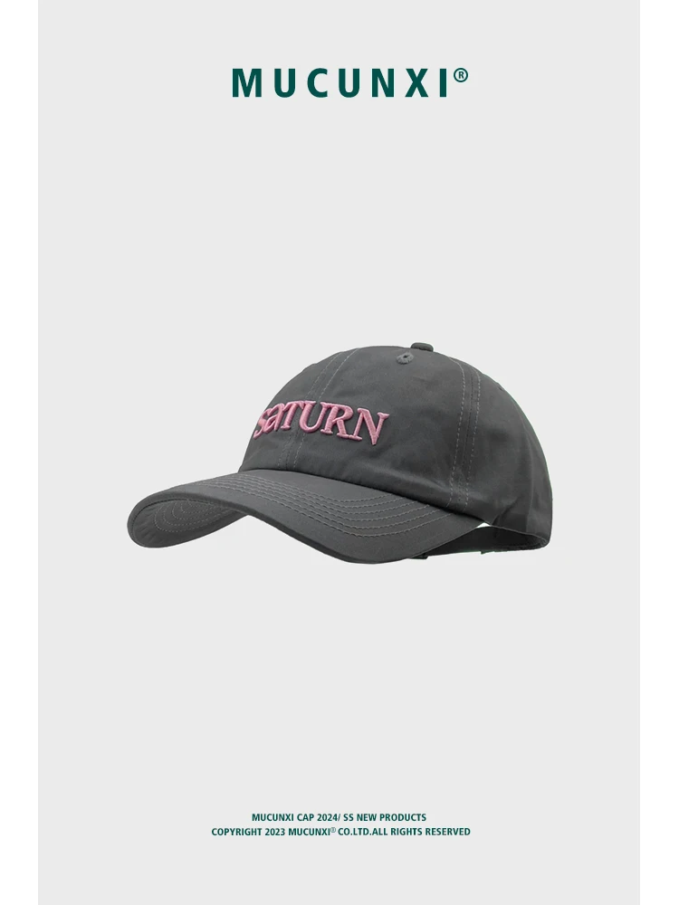 Simple Alphabet Embroidery Baseball Cap Cotton for Men and Women All-Match Street Couple Sun-Poof Peaked Cap