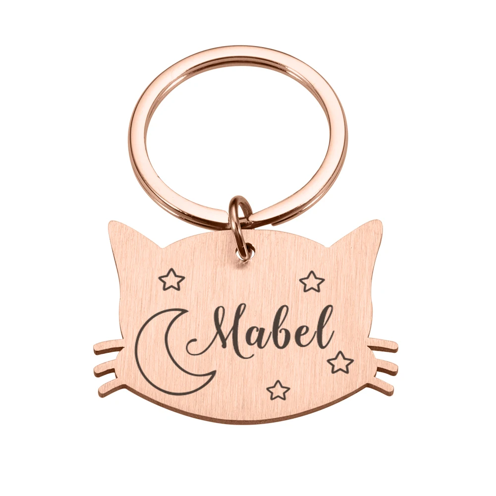 Customized Pet Cat Collar ID Tags Personalized Necklace Name Number Plate Cats Accessories for Home Kitten Cat Supplies Products 