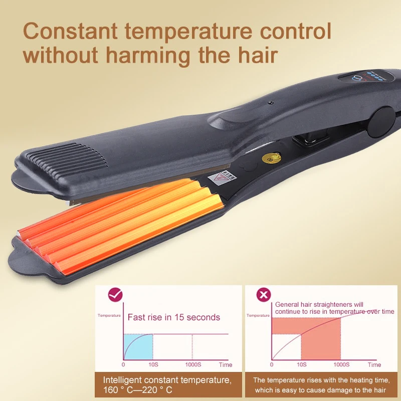 Professional Corrugated Hair Curler Flat Iron Curling Iron Fluffy Small Crimper Corn Plate Corn Perm Splint Hair Styling Tools