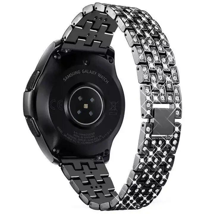 Elegant Diamond Metal Watch Band - 20mm/22mm Universal Fit