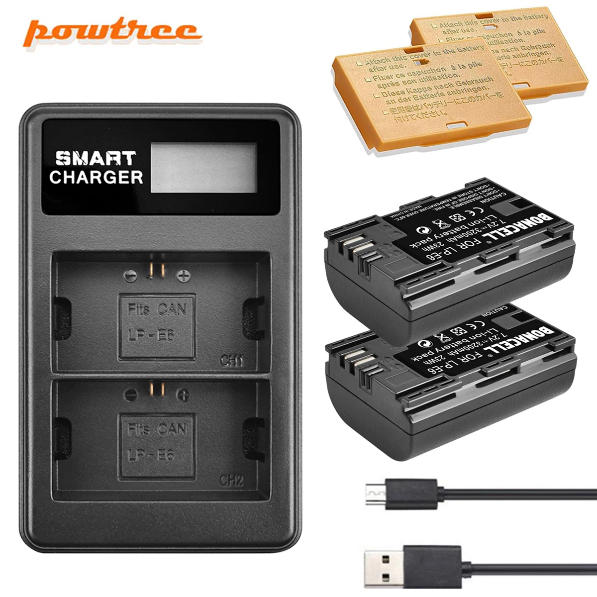 3200Mah Lp E6 Lpe6 Batteria E Led Doppio Caricatore Per Eos 80D 6D 7D 70D 60D 5D Mark Iii 5D Mark Ii Bg-E14 Bg-E11 Bg-E9 Bg-E7 Lc-E6