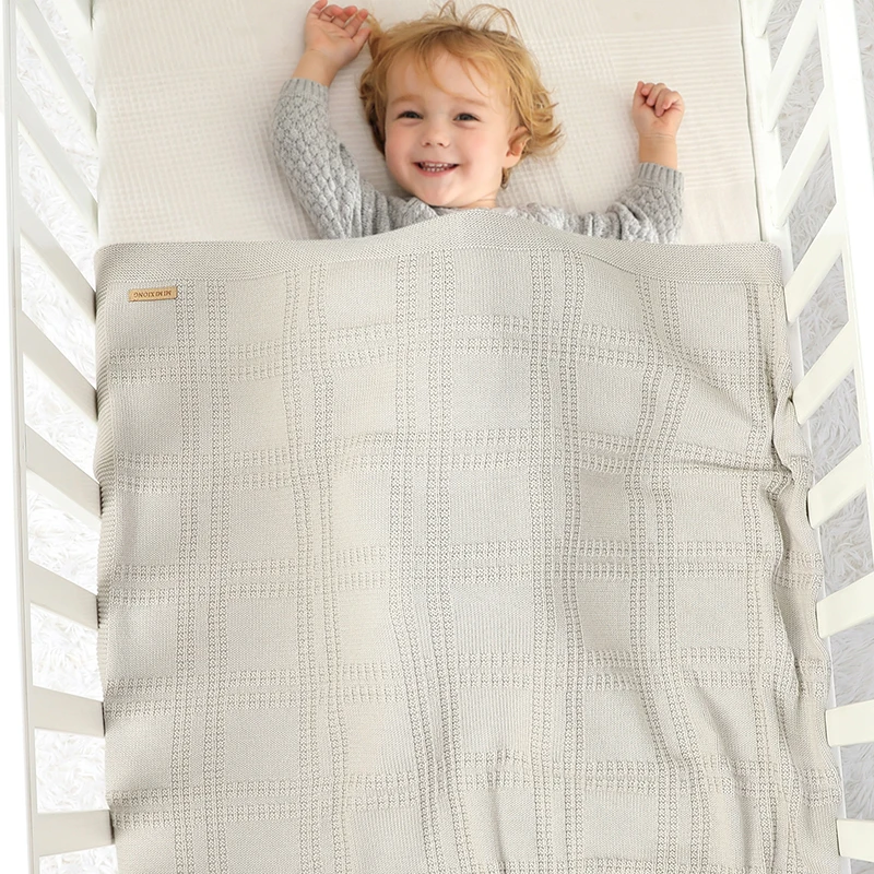 Newborn Baby Cotton Blankets Knit 90*70cm Infant Babies Boys Girls Month Stroller Nursery Swaddle Wrap Cradle Quilts All Seasons cotton muslin blanket cotton blanket swaddle blanket cotton swaddle cotton gauze blanket cotton knit blanket knit blanket