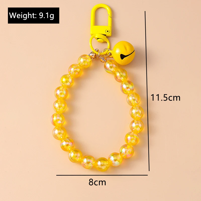Niedlicher, bunter Sterne aus Kunstharz, handgefertigtes Armband, Schlüsselanhänger, kleine Glocke, Schlüsselanhänger, Anhänger für Frauen und Mädchen, Handtasche, Dekor, Schmuck, Geschenk – Detail 5