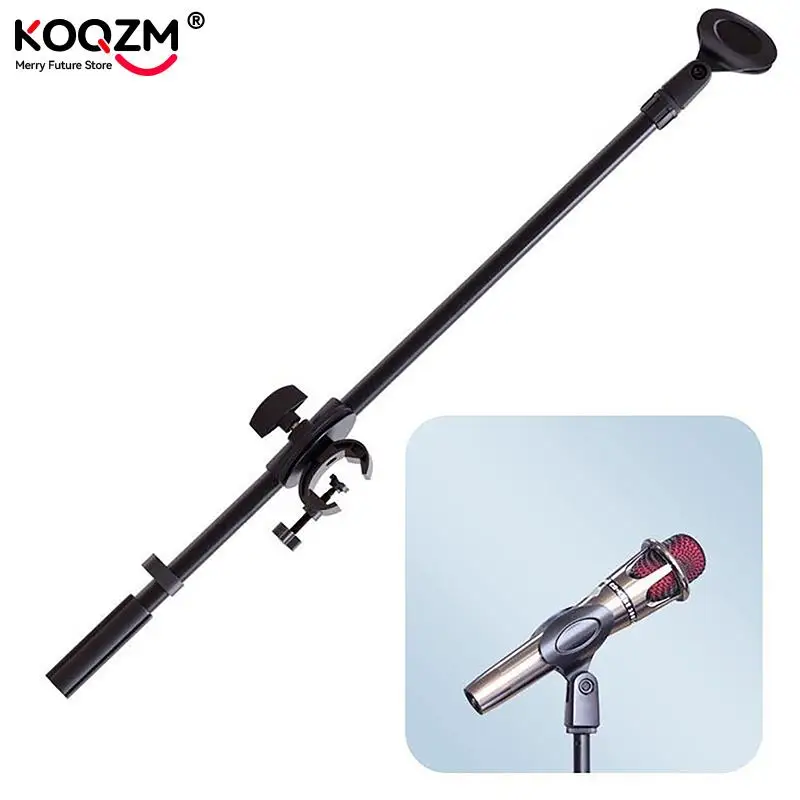 55CM Rotating Microphone Stand Crossbar Boom Arms Mic Clip Phone Holder Extension Bracket
