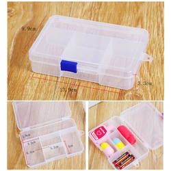 Eco-Friendly Adjustable Multi-Grid Transparent Organizer Box (5 grids)