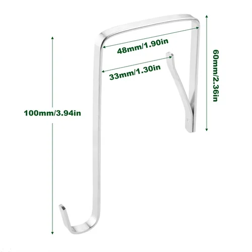 16 Ganci Da Porta In Acciaio Inox | Appendiabiti Per Camera, Bagno, Cucina | Senza Forare | Porta Fino A 3 Kg - Foto 12