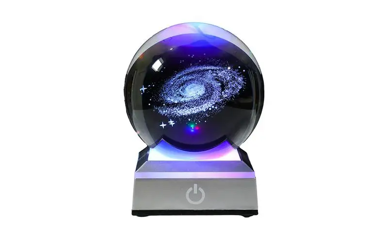 3D Galaxy Crystal Ball Night Light Led Crystal Ball Table Planet Moon Light Bedroom Home Decor Kids Party Bambini Regalo Di Compleanno