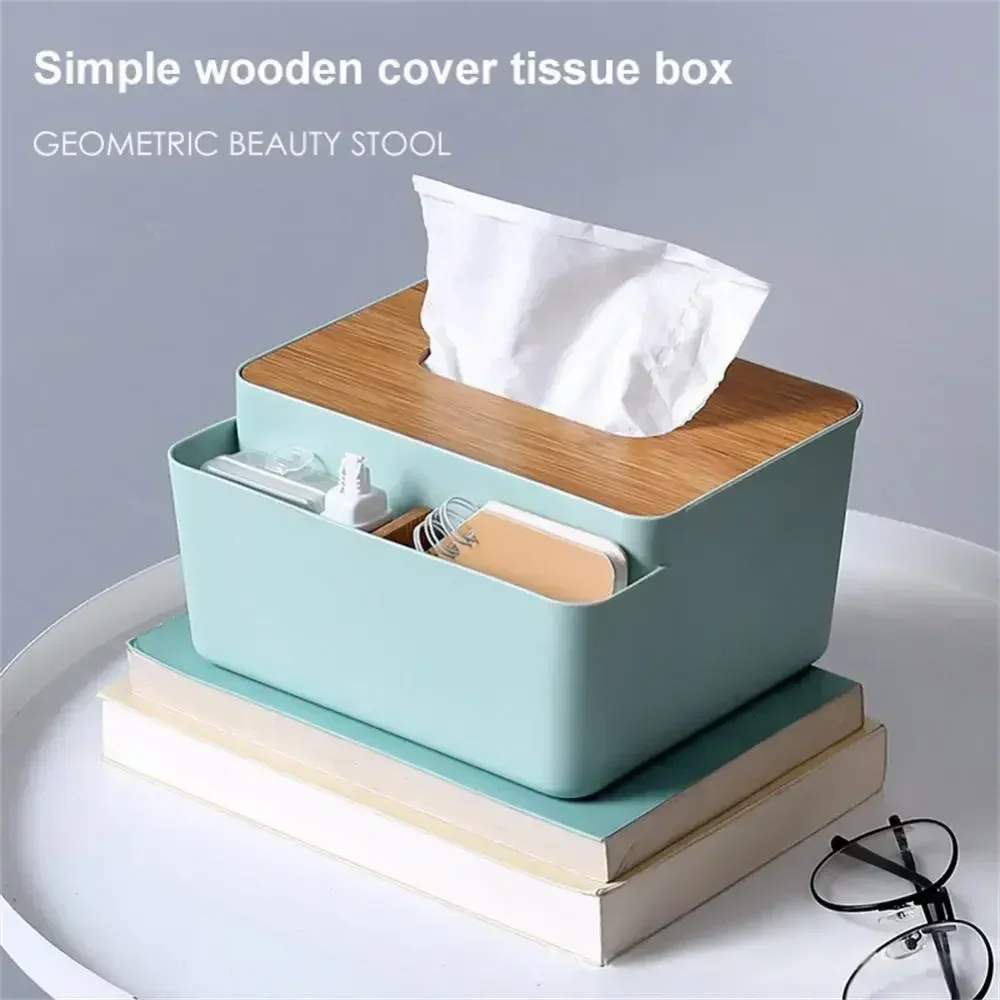 

Napkin Decorative Handkerchief Home Tissue Plastic Cover Wet Multifunction Wooden Box Holder Lid Paper Wipes Kitchen Towel