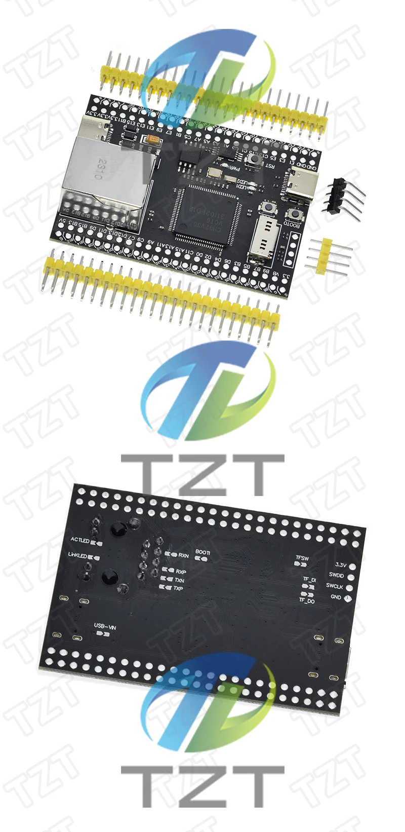 TZT CH32V307VCT6 Entwicklungsboard mit RISC-V-Kern, Unterstützung für RT-Thread, Integrierte 32-Bit-RISC-V-Controller, Unterstützung für RT-Threads für Arduino – Detail 8