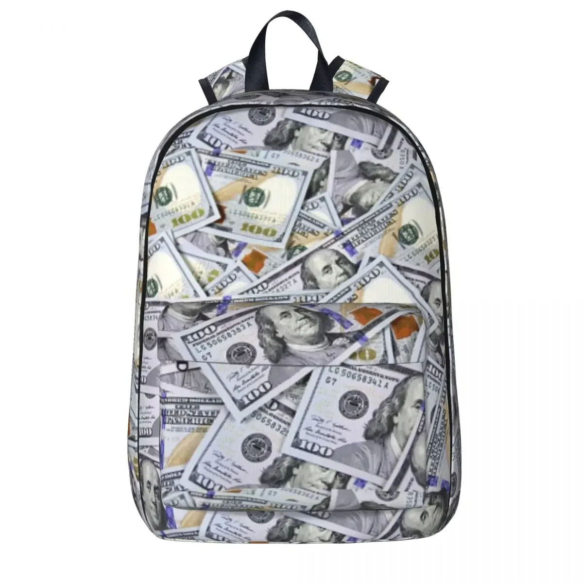 

One Hundred Dollar Bills Backpacks Student Book bag Shoulder Bag Laptop Rucksack Waterproof Travel Rucksack Children School Bag