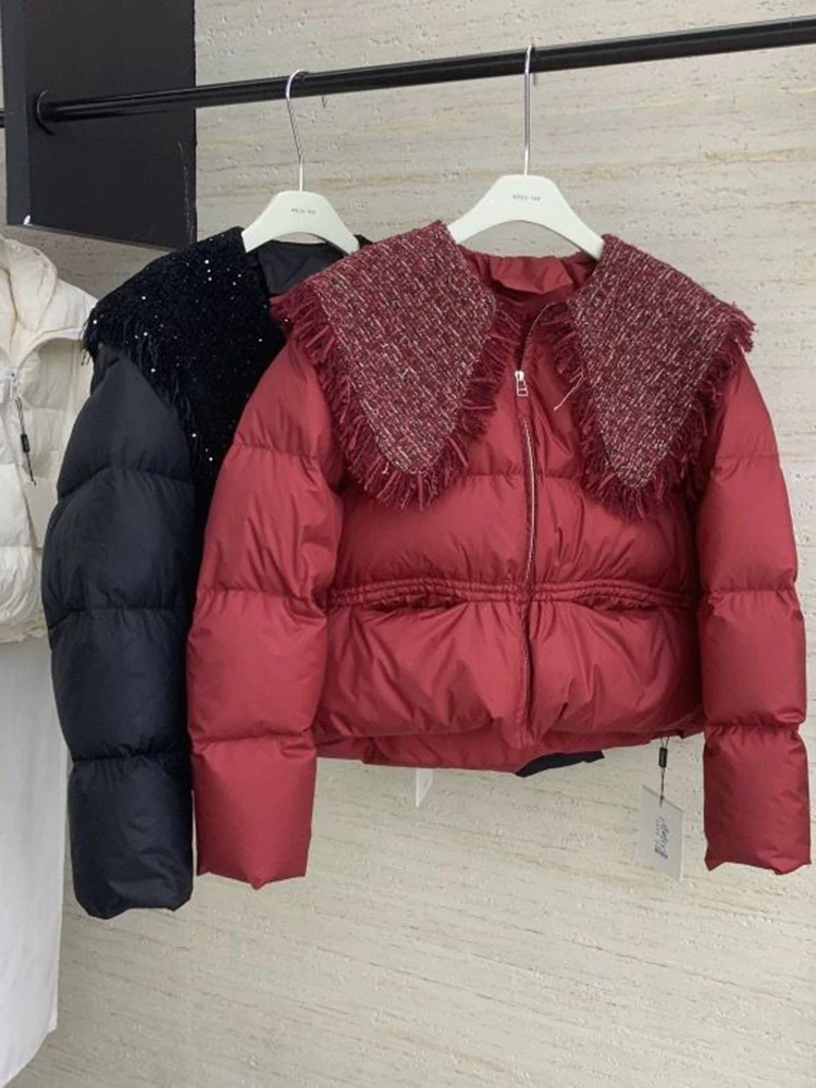 

2024 Winter Ultra Light Warm Parkas Cotton Padded Coat Female Puffer Jacket Christmas Jackets Overcoat Women Clothing