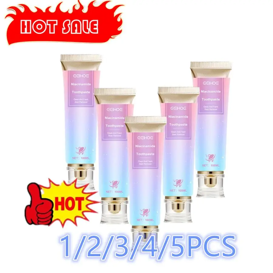 

100gNew Niacinamide Whitening Toothpaste Fresh Breath Bad Breath Tooth Stains Delicate Cleaning Toothpaste Tooth Whitening Paste