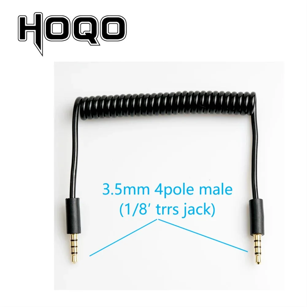 3.5mm TRRS connector Spring Coiled Cable RODE Sc7 VIDEOMIC GO Video Micro-type Mics 1/8&lsquo;&rsquo;4 pole Audio cord audio cord cable
