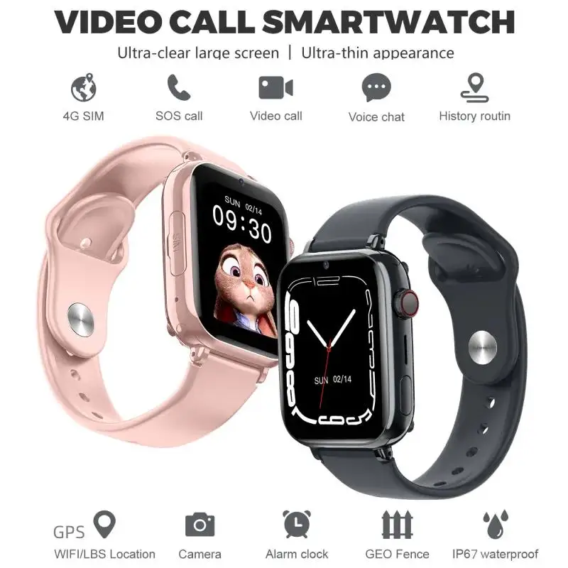 

LT38 Kids Smart Watch 4G Video Call SOS HD Camera Smart Phone Watch Waterproof WIFI LBS Location Baby Tracker Child SmartWatch