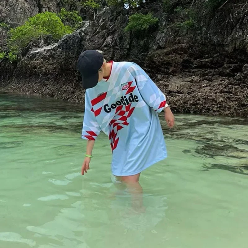 High Street Oversized Martine Rose Mesh Football Jersey Men