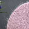 2024 Angora Knit Winter Hat For kid Womens Fluffy fox fur pompom hat Beanies Luxury Big size Bonnet Female Soft Warm Skullies 6