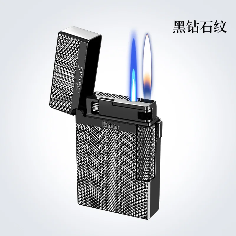 Metal Windproof Cigar Lighter Jet Torch Gas Two Types Flames Unusual Lighters Smoking Accessory Butane Gadgets for Men
