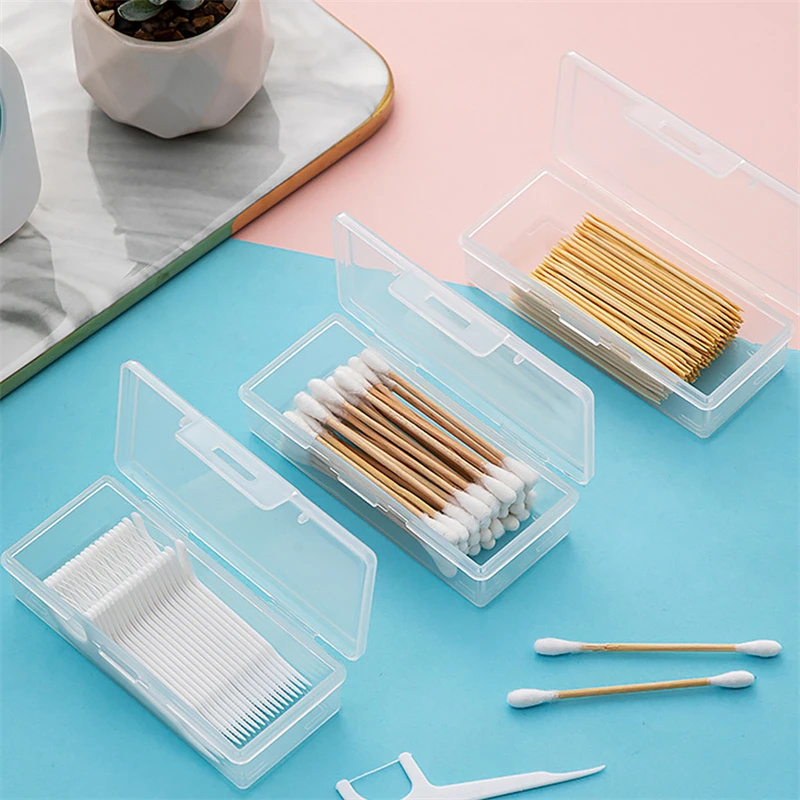 2pcs Portable Travel Medicine Box Cotton Swab Holder Case Detal Floss Jewelry Box Dust-proof Jewelry Accessories