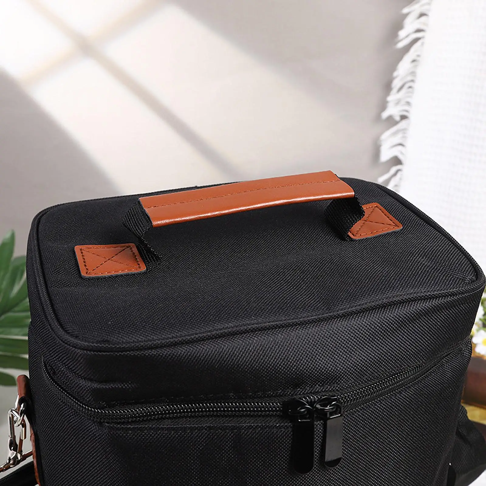 Red Insulation Bag Store 4 Bottles Picnic Bag Cooler for Park Milk