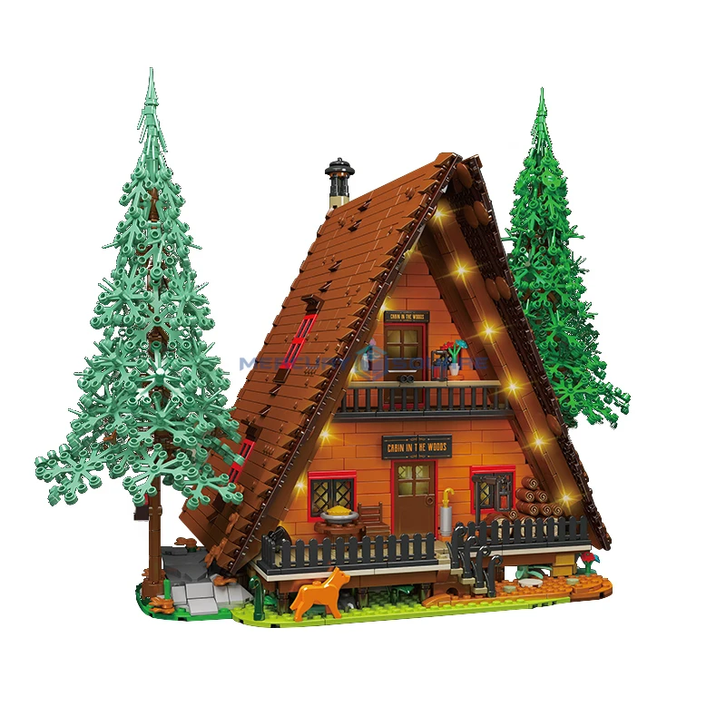The Wood Cabin Model Building Blocks Moc 16053 Architettura Modulare House Natural Forest View Bricks Toy Kids Gift Boys Girls