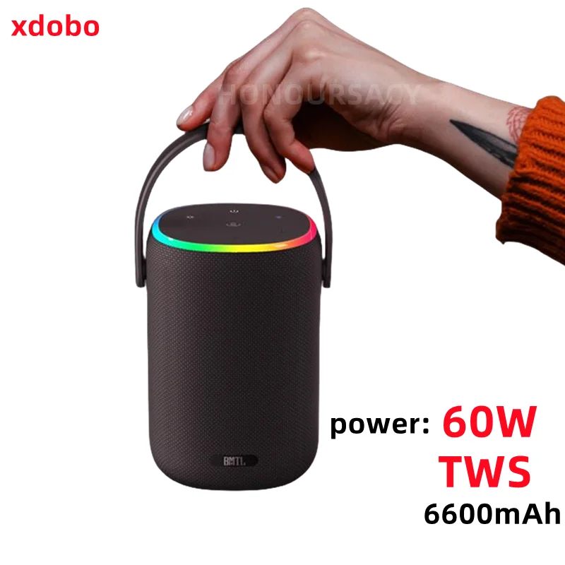 

XDobo 60W Portable Bucket Bluetooth Speaker Outdoor Portable Wireless TWS Connection Waterproof Deep Bass Strong Stereo Speaker