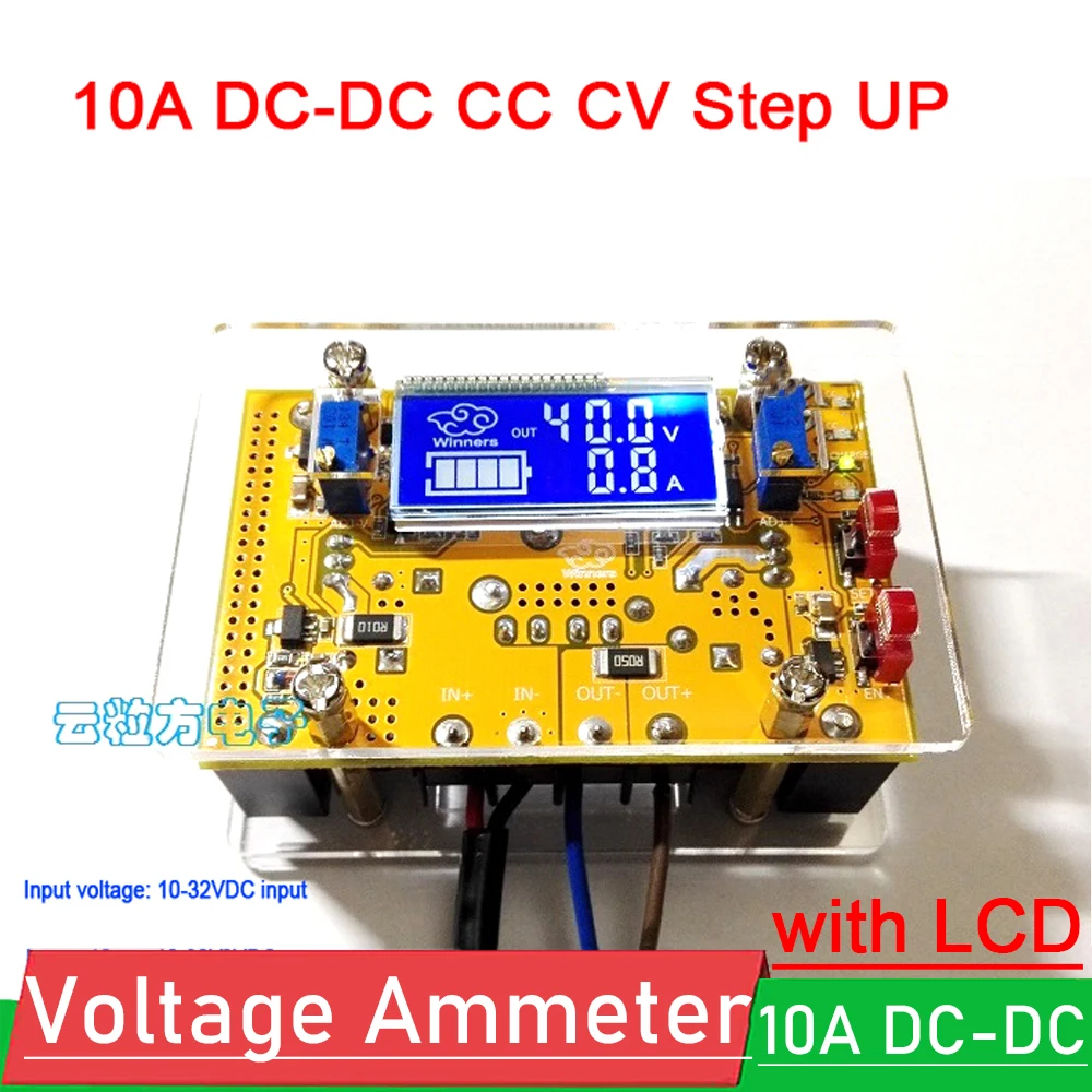 Convertitore Boost 90W 10A Dc-Dc Cc Cv Da 10-32V A 11-60V 12V 15V 19V 24V 36V 48V Alimentatore Regolabile Con Display Della Corrente Di Tensione