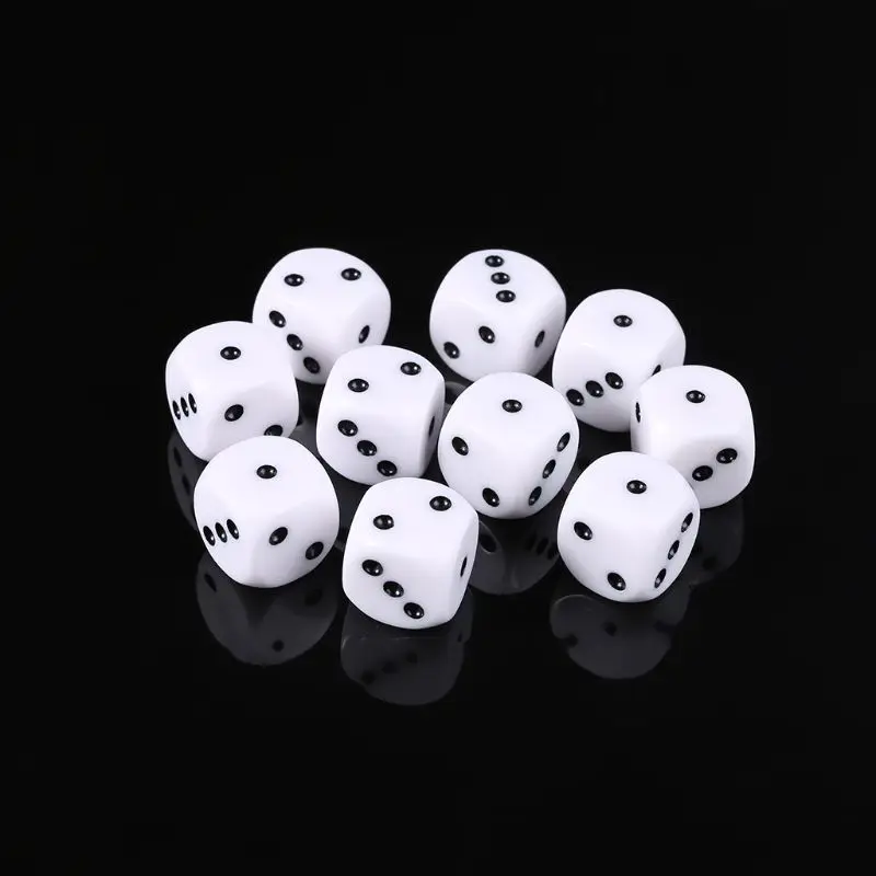 YD61 10Pcs 16mm D3 Six Sided Dices Beads For Dungeons & Dragon D&D RPG Poly Desktop game dice dice set