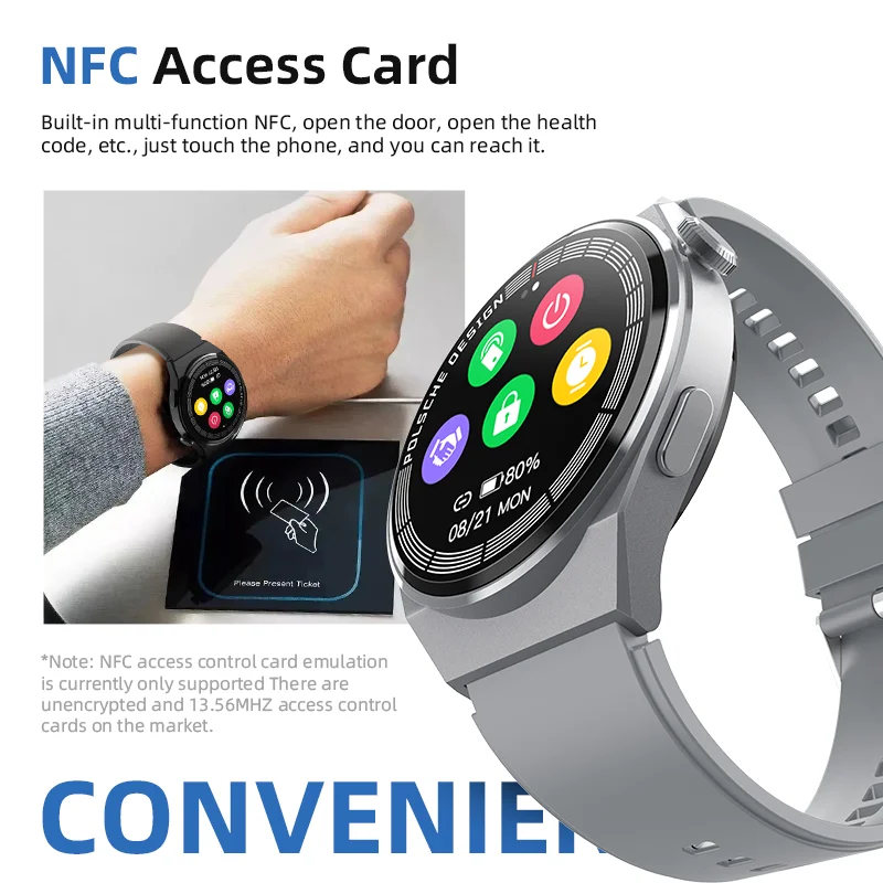 2023 HW3 MAX NFC  Smartwatch    ȭ   ƮϽ  1.35 ġ HD ȭ