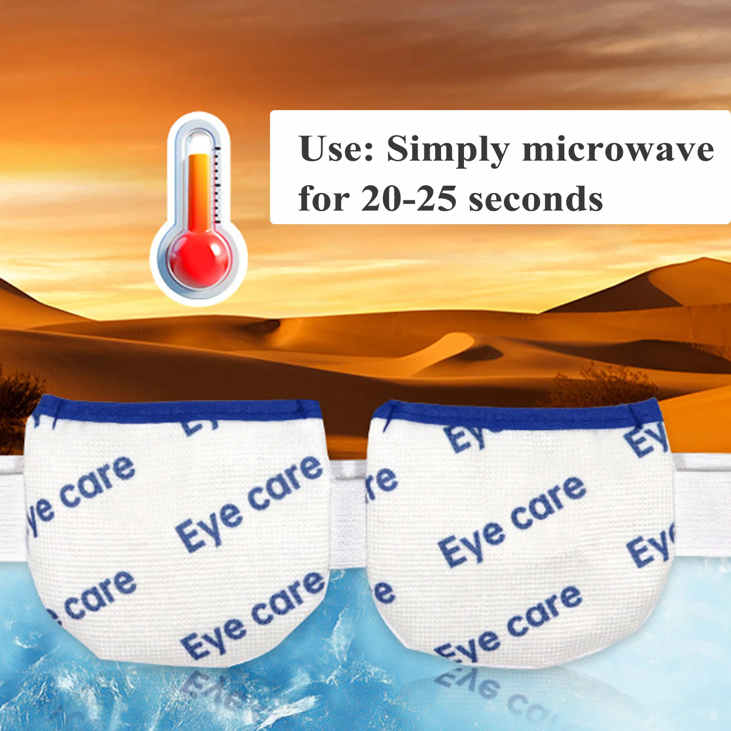 Heated Eye Mask & Microwavable Eye Compress Gentle Steam Heat for Eye Comfort Soothing Relief for Dry Eyes Massage Pillow