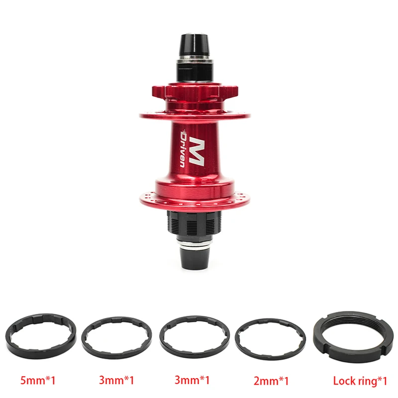 M Driven BMX Racing Nabe 110x3/8 36H mit 16T CrMo Ritzel und Sicherungsring, BMX Racing Nabe mit Spacers, BMX Teile, BMX Hinterradnabe – Detail 3