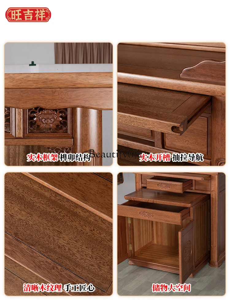 Legno massello nuovo stile cinese Buddha Cabinet Household Shrine Modern Light Luxury Simple altare Cabinet