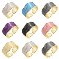 2022 New Fashion Metal Wide Rings for Women INS Fashion Girls Opening Rings Wholesale jewelry Bijoux Love Gift 1