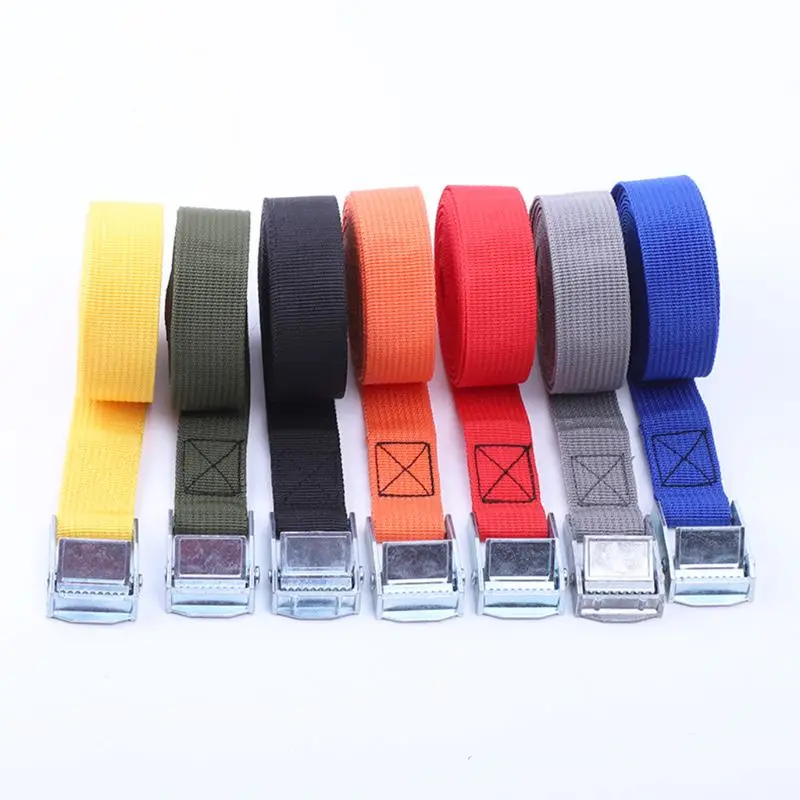 2M Buckle Tie-Down Belt cargo straps for Car motorcycle bike With Metal Buckle Tow Rope Strong Ratchet Belt for Luggage Bag