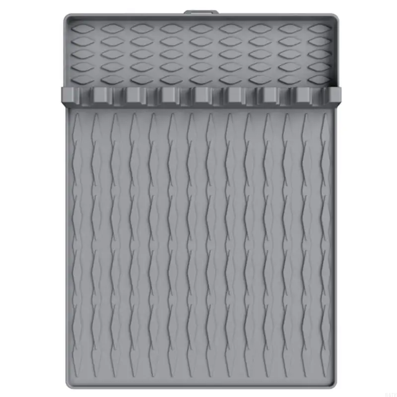 547F BBQ Grill Tool Mat BBQ Cutlery Pad Essential Outdoor Cooking Utensils Mat Utensils Pad Silicone Texture for Outdoor