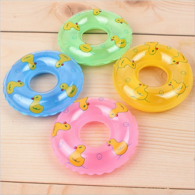 8.5CM Baby Bath Toy Inflatable Swim Ring Plastic Mini Circle Gift Cup Holder for Kids Children Floating Water Playing Toys 2
