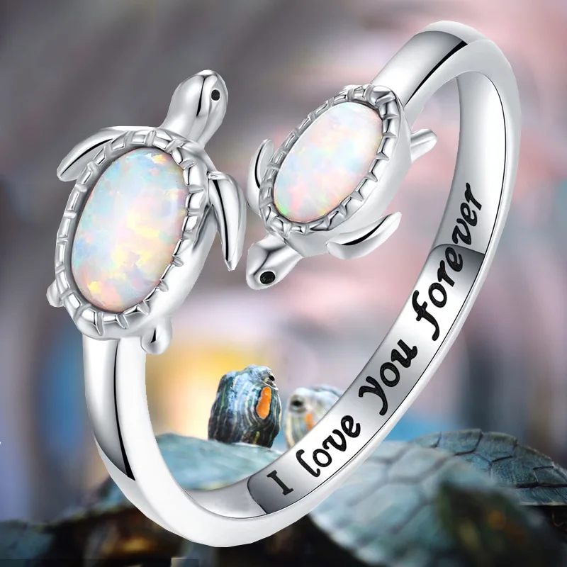 Turtle Open Ring Unique & Elegant Design Perfect Decorative Accessory & Gift for Holidays Birthdays Parties finger rings,jewelry rings,ring jewelry