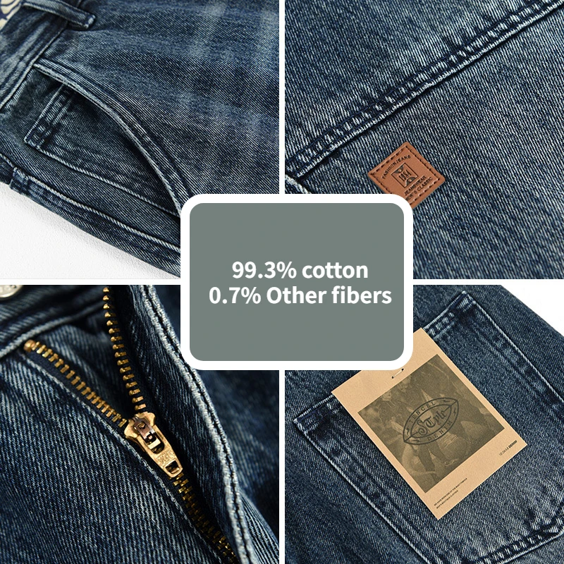 Spring Summer New Casual Jeans for Men Clothing Vintage Washed Soft Cotton Streetwear Oversize Men Trousers A1009 3