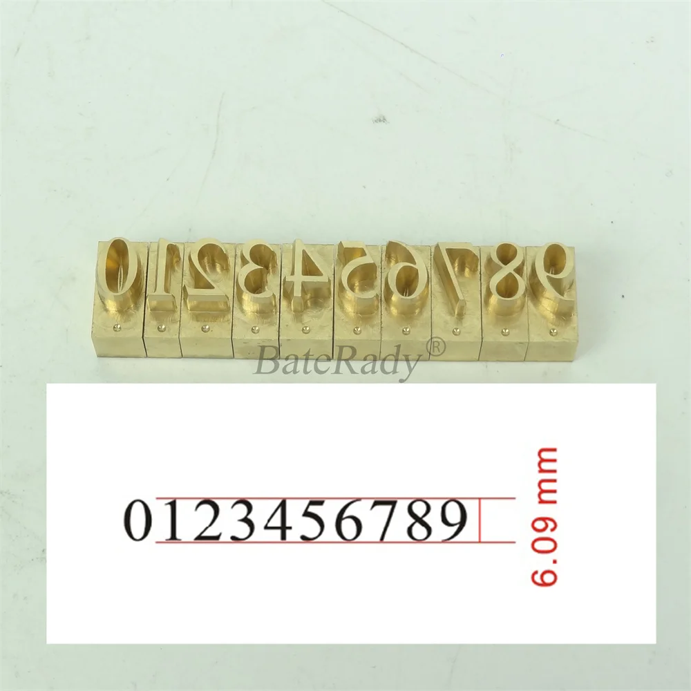 BateRady Time New Roman Brass Stamping Letters Flexible Letters Hot Foil Stamping Die Based on A height 6mm