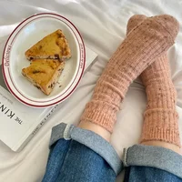 Women Socks Wool Cashmere Thick Warm Winter Long Socks Japanese Fashion Solid Color Thermal Floor Sleeping Socks Christmas Gifts 3