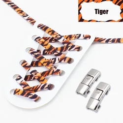 Leopard Print No - Tie Elastic Shoelaces - 1 Pair (Tiger)