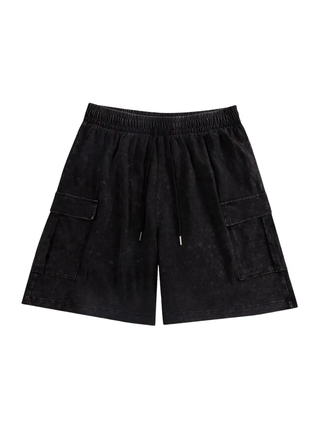 2025 New Washed Solid Color T Shirt Set Trendy Street Torn Short Sleeve Classic Multicolor Cotton Shorts Loose Sports Suit