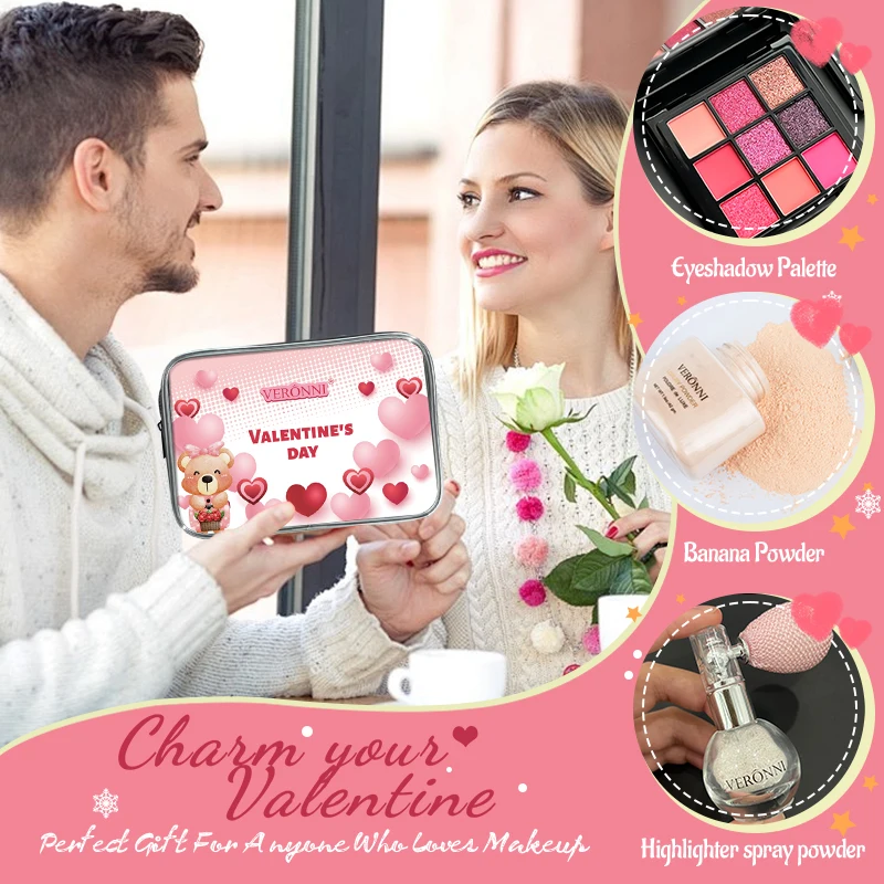 All In One Makeup Kit for Women Include Eyeshadow Palette Lipstick Blushes Eyeliner Cosmetics Gift Box For Beginner make up Sets 5