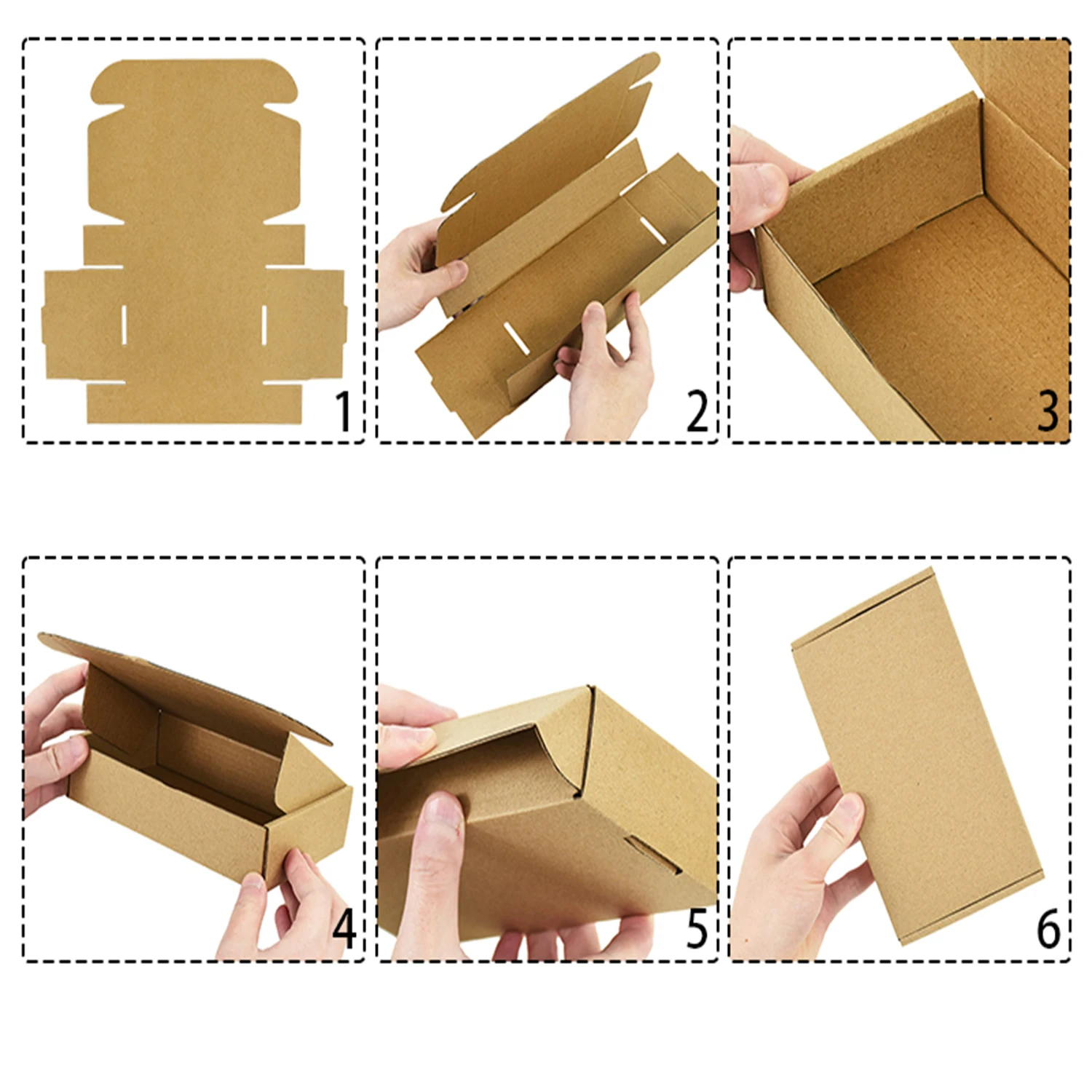 10 Stück Superharte Braune Kartonverpackung in Verschiedenen Größen für Hochzeitsfeiern, Geschenke, Schokolade, Süßigkeiten und Eventgeschenke – Detail 2