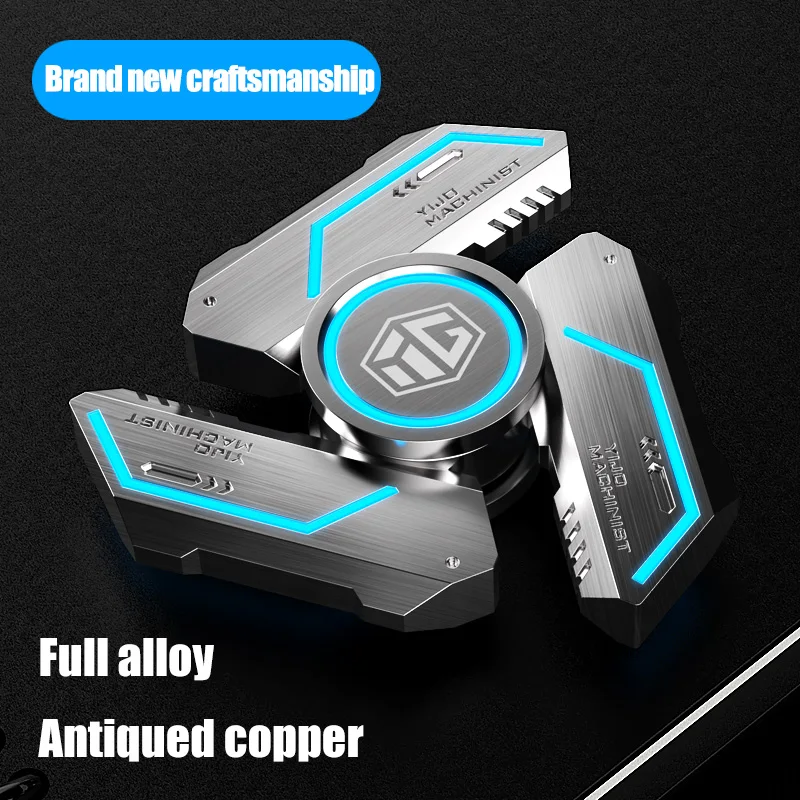 Fidget Spinner Alloy Luminous Light EDC Hand Gyroscope Stress Toys R188 Silent Bearing for Adults Male Christmas Gift sensory fidget toy anti stress toy fidget toy fingertip gyroscope toy finger sensory toy